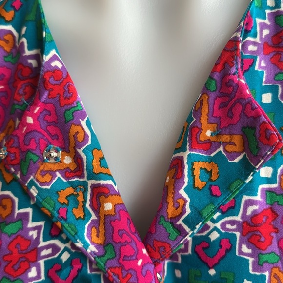 Vintage  100 %   Silk Joan Leslie 2-Piece Silk Set - Picture 6 of 9